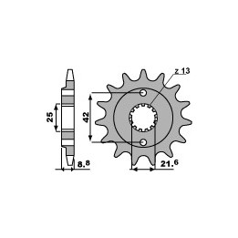 PBR zębatka przednia 525 17 18NC (łańc. 520) (made in italy)