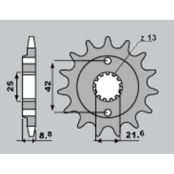 CHT zębatka przednia 525 17 kawasaki ER5 97-06, KLE500 97-07 (JTF512.17)