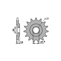 PBR zębatka przednia 528 15 18NC kawasaki GPZ750VT (łańc. 630) (made in italy)