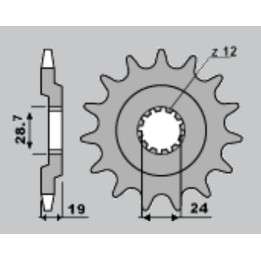 CHT zębatka przednia 529 15 kawasaki zx 10 88-90 (526-15) (ŁAŃC.532)