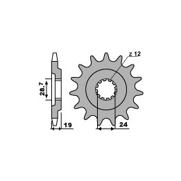 PBR zębatka przednia 529 17 18NC kawasaki zx 10 88-90 (łańc. 532) (made in italy)