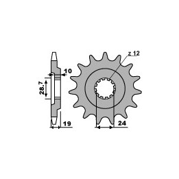 PBR zębatka przednia 532 17 18NC zx 10 (88-90) (łańc. 530) (JTF527.17) (made in italy)