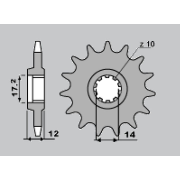 CHT zębatka przednia 553 12 gilera 50 91-96 (4052-12) (ŁAŃC.420)