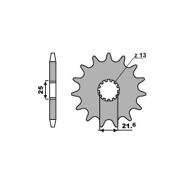 PBR zębatka przednia 564 16 18NC suzuki gsxr 600/750 , gsr 600 (JTF520.16) (łańc. 525) (made in italy)