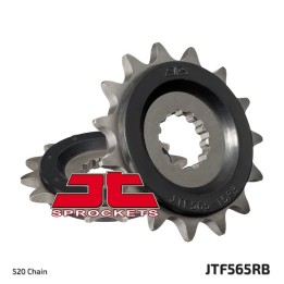 JT zębatka przednia 565 15 z gumą kawasaki ER6F/N '06-'14 , kle 650 '06-'20, EX650, suzuki sv 650 16-19 (56515JTRB) (łańc. 520)