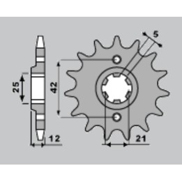 CHT zębatka przednia 571 16 yamaha xj 600 84-91 (571-16) (JTF571.16)