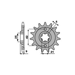 PBR zębatka przednia 576 19 18NC yamaha xt 350 85-00 (łańc. 428) (JTF576.19) (made in italy)