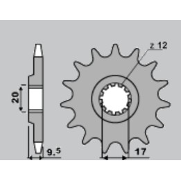 JR zębatka przednia 7005 13 ktm SX 65 '98-'15 (JTF1906.13)