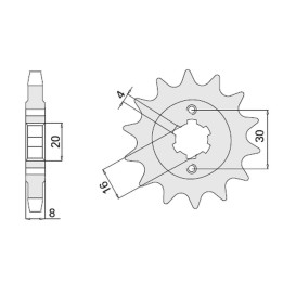 CHT zębatka przednia 718 13 husqvarna 125 '89-'94 (JTF718.13) (718-13)
