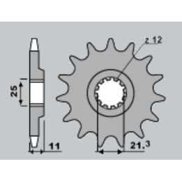 CHT zębatka przednia 7287 16 husqvarna 250/300/310/350/360/400/410/450/510/511/530/570/610/630 (A4250824160)