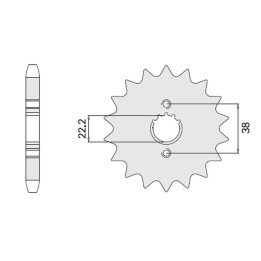 CHT zębatka przednia 728 14 cagiva elefant 750 87-89 (726-14)