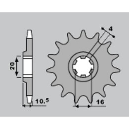 JR zębatka przednia 799 14 suzuki vl 125/ gz 125 (JTF410.14)