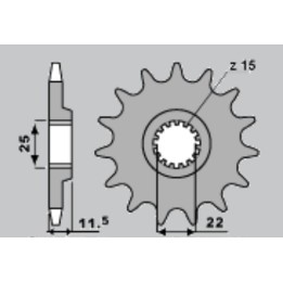 CHT zębatka przednia 1252 13 ktm LC4 (4021-13) (JTF1902.13)