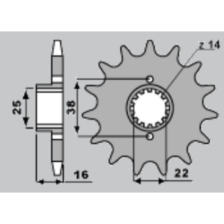 CHT zębatka przednia 2050 14 ducati 748/916/944/996 1000