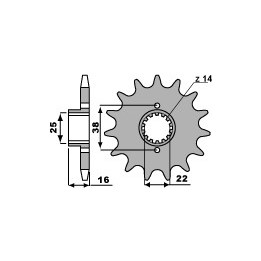 PBR zębatka przednia 2050 15 18NC ducati 748/916/944/996/1000 (łańc. 525) (made in italy)