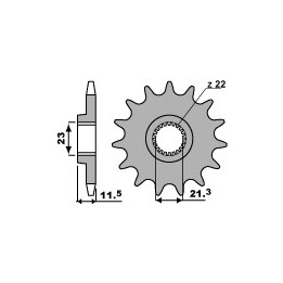 PBR zębatka przednia 2051 13 18NC yamaha ttr 250 93-05, raptor 250 08-11 (łańc. 520) (made in italy)