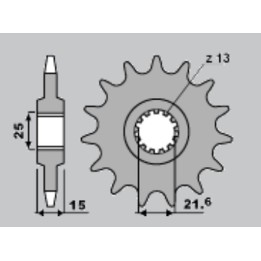 CHT zębatka przednia 2082 15 kawasaki ZX6R 95-97 (4023-15) (JTF1515.15)