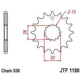 JT zębatka przednia 2090 18 z gumą triumph daytona 955/SPRINT st/sprint gt (209018JTRB) (łańc. 530)
