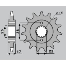 CHT zębatka przednia 2094 15 ducati 900 monster i.e. 00-02 (4041-15)