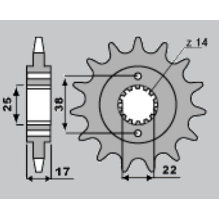 CHT zębatka przednia 2094 15 ducati 900 monster i.e. 00-02 (4041-15)
