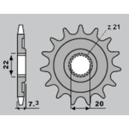 CHT zębatka przednia 2120 12 honda crf 250 '04-'17, cr 125 '04-'07 (JTF1323.12)
