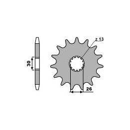 PBR zębatka przednia 2130 17 18NC triumph 800/865 (łańc. 525) (made in italy)