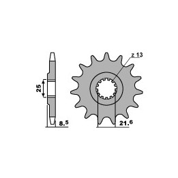 PBR zębatka przednia 2137 15 18NC kawasaki Z1000 07-16 (JTF1537.15) (łańc. 525) (made in italy)