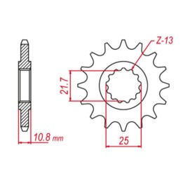 GROSSKOPF zębatka przednia 2142 15 yamaha yzf R6 '06-'20 (-1) (JTF1586.15)