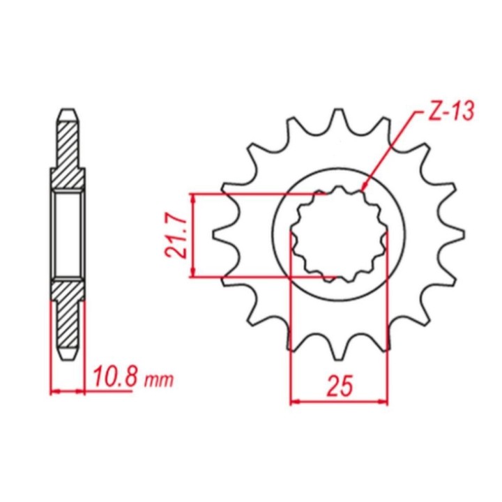 GROSSKOPF zębatka przednia 2142 15 yamaha yzf R6 '06-'20 (-1) (JTF1586.15)