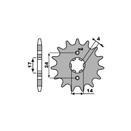 PBR zębatka przednia 2153 12 18NC aprilia rs 50 (06-08) (łańc. 420) (made in italy)