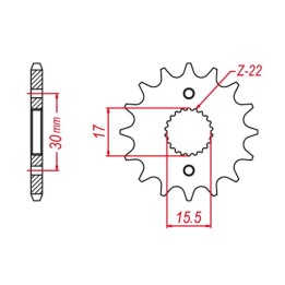 GROSSKOPF zębatka przednia 2157 16 crf 150R '07-'22 (+1) (JTF1256.16)