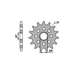 PBR zębatka przednia 2190 15 18NC suzuki gsxr 1000 09-13 (-2) (łańc. 530) (made in italy)