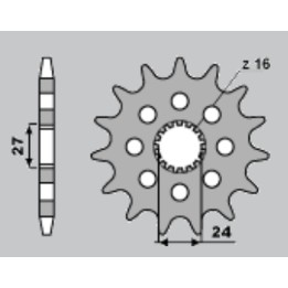 CHT zębatka przednia 2190 16 suzuki gsxr 1000 '09-'13 (-1)