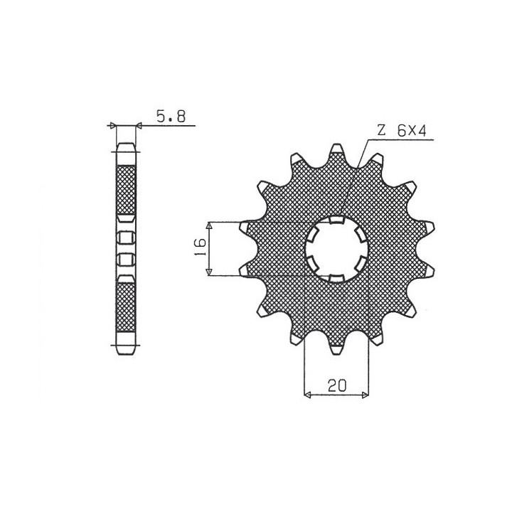 SUNSTAR zębatka przednia 560 14 kawasaki kx 65/80/85 (JTF546.14) (łańc. 420) (56014JT)