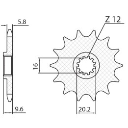 SUNSTAR zębatka przednia 7005 13 ktm SX 65 '98-'18 (JTF1906.13) (łańc. 420) (700513JT)