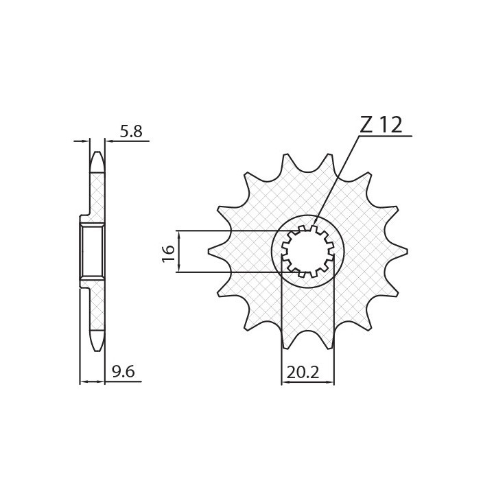 SUNSTAR zębatka przednia 7005 14 ktm SX 65 '98-'18 (JTF1906.14) (łańc. 420) (700514JT)