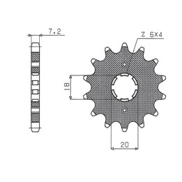 SUNSTAR zębatka przednia 259 15 honda MTX/125/XL 125 (JTF259.15) (łańc. 428) (25915JT)