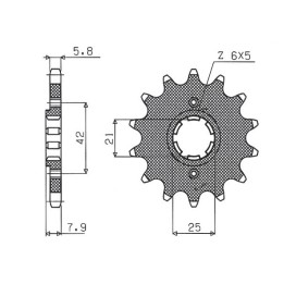 SUNSTAR zębatka przednia 575 15 yamaha xt 600 '83-'86, TT600, XT550 (JTF575.15) (łańc. 520) (57515JT)
