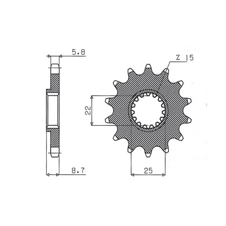 SUNSTAR zębatka przednia 1248 12 ktm sx/exc '91-'25 (JTF1901.12) (łańc. 520) (124812JT)