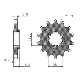 SUNSTAR zębatka przednia 585 16 yamaha xtz 750 '90-'98 (JTF578.16) (JTF1536.16) (łańc. 520) (58516JT)
