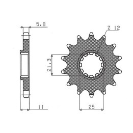 SUNSTAR zębatka przednia 727 14 husqvarna cr/wr/tc/te 125/250/300/310/410/510/610 (JTF824.14) (łańc. 520) (72714JT)