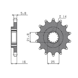 SUNSTAR zębatka przednia 490 15 ducati monster 600/750/900 (JTF736.15) (łańc. 520) (49015JT)