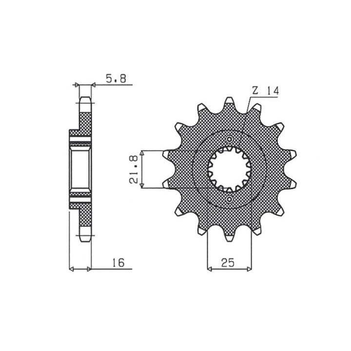 SUNSTAR zębatka przednia 490 15 ducati monster 600/750/900 (JTF736.15) (łańc. 520) (49015JT)