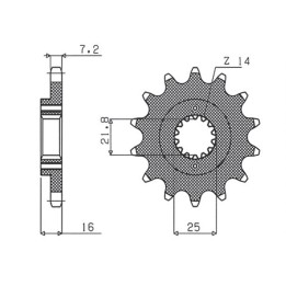 SUNSTAR zębatka przednia 2050 15 ducati 796/916/944/996 (JTF740.15) (łańc. 525) (205015JT)
