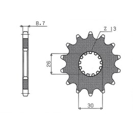 SUNSTAR zębatka przednia 2090 19 triumph daytona 955/SPRINT st/sprint gt (JTF1180.19) (łańc. 530) (209019JT)