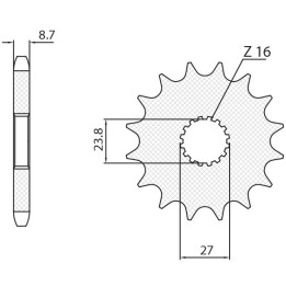 SUNSTAR zębatka przednia 2190 17 suzuki gsxr 1000 '09-'15, hayabusa '08-'15, b-king '08-'12 (JTF423.17) (łańc. 530) (219017JT)