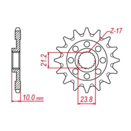 GROSSKOPF zębatka przednia 2160 13 suzuki rmz 450 '13-'20 samooczyszczająca (JTF1443.13SC)* (łańc. 520)