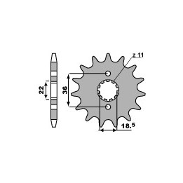 PBR zębatka przednia 2506 13 18NC honda nx 250 (88-93) (stosować 2067 13) (łańc. 520) (made in italy)