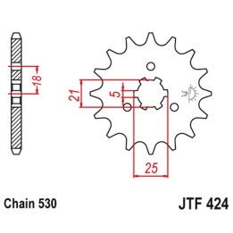 JT zębatka przednia 424 17 suzuki gt 380/550/750 (42417JT) (łańc. 530) na zamówienie