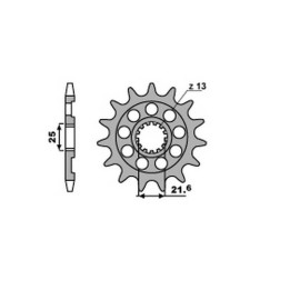 GROSSKOPF zębatka przednia 2141 12 kawasaki kxf 450 '06-'22 (-1), yamaha yzf, yz 450F '07-'21 (-1), wrf 450,WR 450 f '07-'19, (…